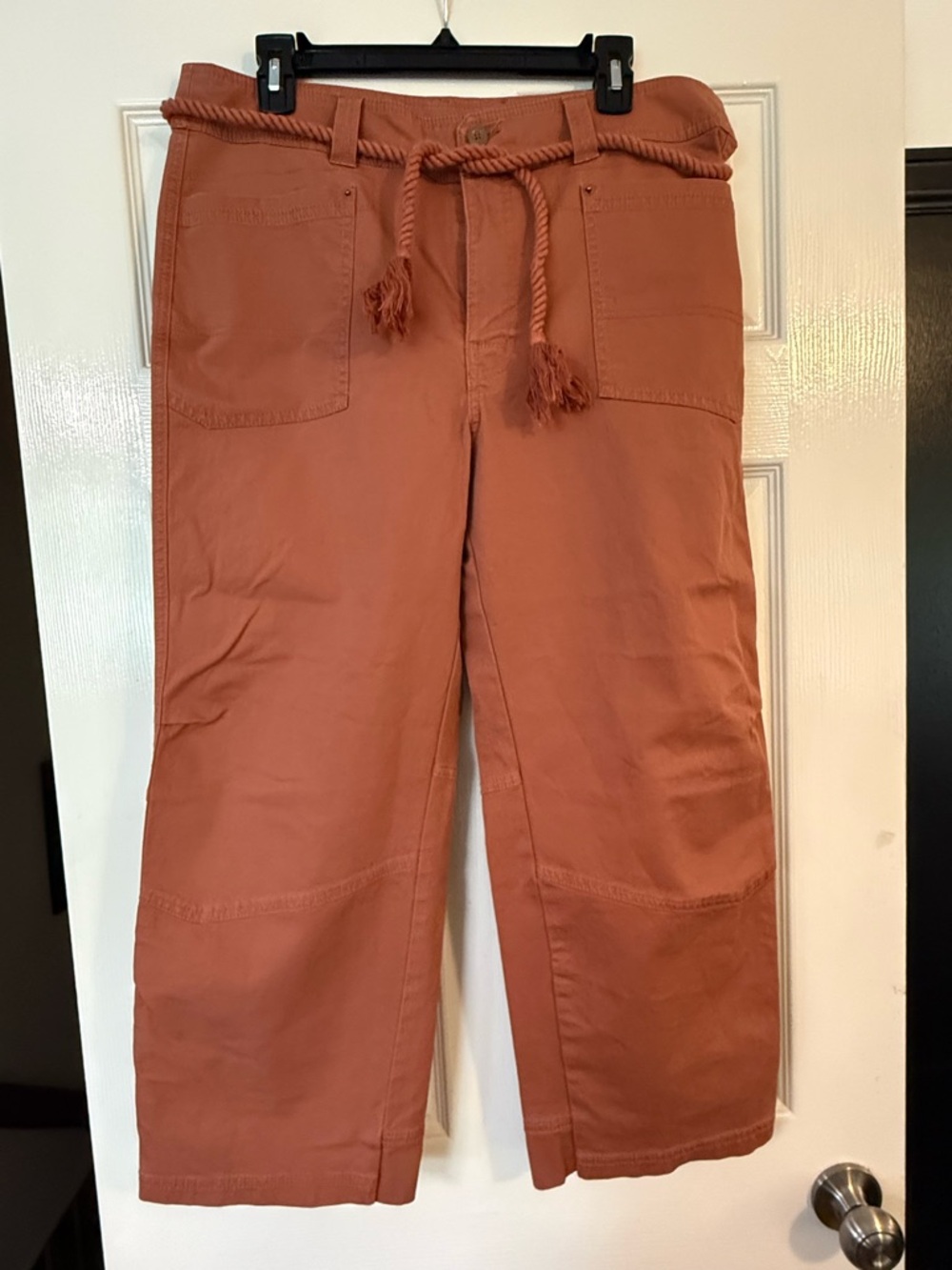 Sundance Love Everyday Rust Rope-Belt Wide Leg Pants